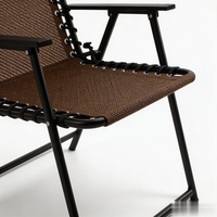 Fauteuil inclinable de patio pliable robuste sur mesure, design contemporain, cadre en acier inoxydable réglable, durable, anti-UV, pour chambre et parc