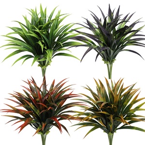 Ramo de Plantas Verdes Artificiales, Flores de Seda Suave de Plástico PU, Decoración para el Hogar y Exteriores, Resistentes a los Rayos UV, Accesorios para Bodas - Product Image 1