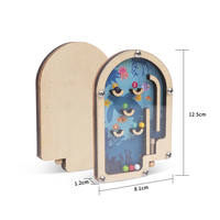 Venta caliente niños laberinto juguetes educativos Mini laberinto de madera juego de mesa de madera y laberinto rompecabezas tablero niños juguetes niños