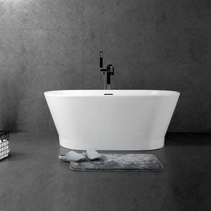 Desagüe de <span class=keywords><strong>Bañera</strong></span> Acrílico Moderno, Independiente y Duradero, Modelo TONA <span class=keywords><strong>Princess</strong></span>, Blanco/Negro Brillante, Desagüe Central, 1 Año de Garantía, 100% - Product Image 2