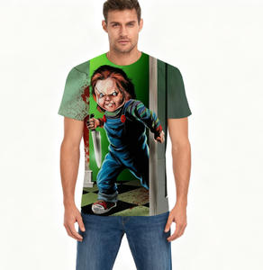 Fitspi Halloween <span class=keywords><strong>Horror</strong></span> 3d Tshirt uomo O collo corto t-shirt Plus Size Tshirt Dropshipping all'ingrosso - Product Image 1