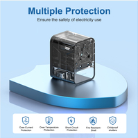 Adaptateur de prise de voyage universel personnalisé 4USB avec logo OEM et prise standard américaine pour les voyages aux États-Unis, en Europe, au Royaume-Uni, en Australie, en Afrique du Sud et en Italie