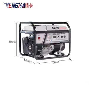 Tengka All Copper Portable Gasoline Generator 3KW To 8KW Single Phase 12V DC/AC Output Electric Start 60Hz Frequency