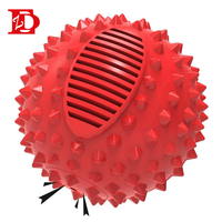 Balle à mâcher interactive sonore pour animaux de compagnie en caoutchouc de la marque Zhierde, avec grille en caoutchouc, nouvelle conception de moule, marque privée