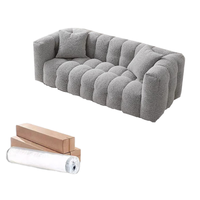 Sofá de tres plazas con compresión al vacío para apartamentos pequeños, estilo nórdico, popular en internet, silencioso, para sala de estar.