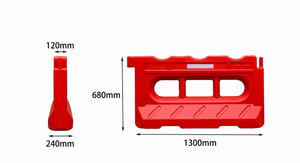 מפעל מחסום מים 2000 מ "מ מים פלסטיק מלא בטיחות כביש התרסקות מחסום ההתרסקות מסין - Product Image 3