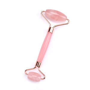 Rullo per Massaggio Viso in Quarzo Rosa Naturale di Alta Qualità, Rullo di Giada per Viso, <span class=keywords><strong>Terapia</strong></span> Anti-Invecchiamento, Colore Rosa - Product Image 5
