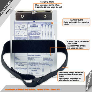 LIUSHUN Planche à clipser pratique en aluminium, format A4, A5, A6, avec sangle élastique, porte-stylo en plastique et planche à genoux suspendable, cadeaux pour étudiants - Product Image 4