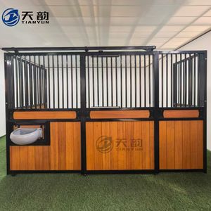 Porte avant de box équestre préfabriquée de 12 pieds, en acier thermolaqué, classique et luxueuse, pour écurie de <span class=keywords><strong>chevaux</strong></span> - Les <span class=keywords><strong>Chevaux</strong></span> - Product Image 2