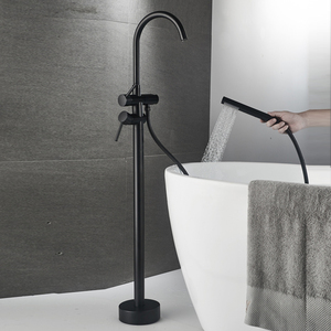 Robinet <span class=keywords><strong>de</strong></span> baignoire sur pied Beelee BL19005B en laiton <span class=keywords><strong>noir</strong></span> <span class=keywords><strong>mat</strong></span>, <span class=keywords><strong>mitigeur</strong></span> <span class=keywords><strong>de</strong></span> baignoire à montage au sol - Product Image 5
