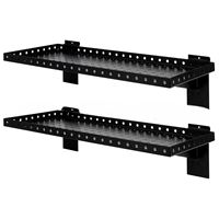 Étagère murale robuste en fer pour panneau rainuré, 24 pouces, pour usage commercial et garage, installation à visser intégrée