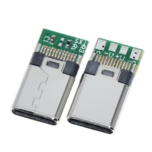 USB 3.1 유형 C 커넥터 24PIN 빠른 충전 소켓 콘센트 어댑터 솔더 와이어 및 케이블 PCB 보드 모듈