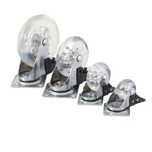 Ruedas Giratorias de PU Transparentes de Alta Calidad con Freno para Muebles de Cocina y Sala de Estar - Product Image 3