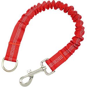 Laisse élastique rouge pour chien avec bandes réfléchissantes et fermoir métallique pour la promenade et l'entraînement - Product Image 1