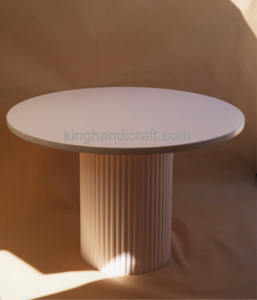 Table basse moderne faite à la main | Meubles de salon en bois durables | Conception personnalisée usine OEM ODM Kinghandicraft - Product Image 5