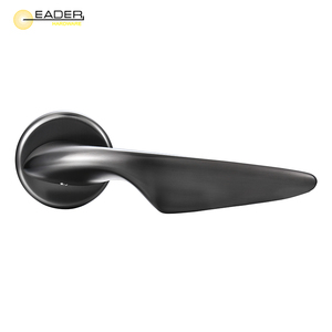 EADER门把手实心黄铜哑光黑色设计室内圆形现代门锁旋钮 - Product Image 2