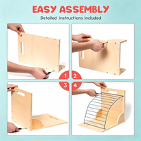 Support de presse-papiers en bois et métal, petit support de rangement pour tableau blanc, organisateur pour salle de classe, bureau