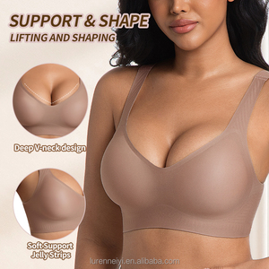 Reggiseno Senza Cuciture Traspirante OEM ODM, <span class=keywords><strong>Bralette</strong></span> Wireless con Supporto e Spalline Larghe per Alleviare la Pressione, <span class=keywords><strong>Bralette</strong></span> da <span class=keywords><strong>Donna</strong></span> - Product Image 1