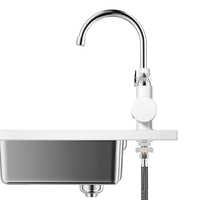 Robinet de cuisine à capteur instantané, cuisine, avec bec de fixation, pomme de douche