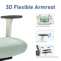 Meubles de luxe pour bureaux à domicile Bifma 3D Accoudoir pivotant en maille complète Mobilier de bureau Chaises de direction ergonomiques