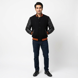Compre Chaquetas Varsity de Béisbol Modernas y de Alta Calidad para Hombre, Chaquetas de Piel de Oveja con Mangas Estilo Letterman para Hombre de Pakistán - Product Image 1
