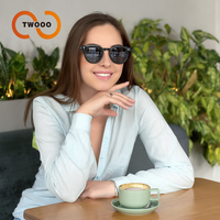Twooo T1525 New Trendy Retro Small Round Frame Personality Lunettes de soleil polyvalentes