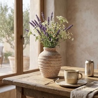 Vas Keramik Matte Wabi-Sabi - Tembikar Bertekstur Rustic untuk Dekorasi Rumah Minimalis Jepang