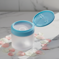Pots cosmétiques transparents en PET personnalisables avec couvercles pour crème contour des yeux et lotion – Couleur et forme personnalisables
