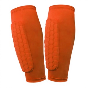 Espinilleras Naranjas HAWK SPORTS INDUSTRIES, Ligeras, de Tela de Algodón, Protección Básica para Deportes, Todas las Temporadas, Universales para Adultos - Product Image 1
