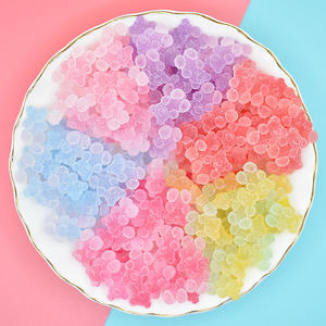 Oso de goma de resina epoxi Multicolor, 17x11mm, para collar, llavero, colgante, accesorios de fabricación DIY - Product Image 6