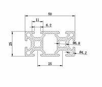 Services de découpe et de pliage de profilés industriels en alliage d'aluminium à rainures en T, norme européenne 2525, pour systèmes d'automatisation de cadres de machines CNC