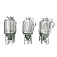 Cuve de Fermentation Conique en Acier Inoxydable 304, 200L, 300L, 500L, 600L, 800L, Type Unitank, à Double Enveloppe, pour Brasserie Artisanale