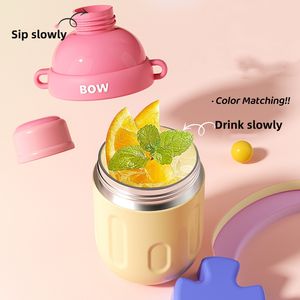 C482 taza aislada de alta calidad a prueba de fugas tazas rectas para beber botella de <span class=keywords><strong>agua</strong></span> de vientre grande Kawaii de acero inoxidable con asa - Product Image 5