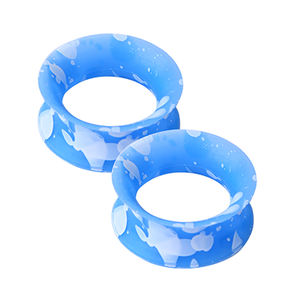 Silikon-Tunnele Silikon-Maße flexible Ohr-Tunnel-Stäpfe doppelt ausgestellte Ohr-Maße Stecker flexibles Dehnungs-Ohr-Piercing - Product Image 2