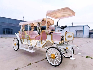 Voiture de balade électrique de luxe à quatre roues personnalisée en forme de carrosse de Cendrillon, marque HengYiSheng, transport spécial - Product Image 6