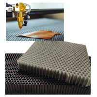 Panneau en nid d'abeille en PC haute densité, taille personnalisée, longue durée de vie, ajustement précis pour table de découpe laser