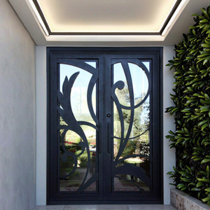 <span class=keywords><strong>Puerta</strong></span> enrollable <span class=keywords><strong>de</strong></span> hierro forjado <span class=keywords><strong>de</strong></span> diseño europeo forjado a mano con motivos florales, a la moda, a la moda - Product Image 4