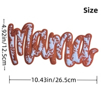 Cadeau de fête des mères Mama Chenille Patches brodés thermocollants écologiques à coudre style lettre anglaise pour vêtements pour femmes