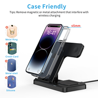 Nouveau chargeur de téléphone portable sans fil 3 en 1, station de charge rapide sans fil 15W pour Apple iPhone Airpods IWatch