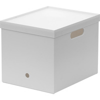 Caja de almacenamiento clásica japonesa de plástico grueso con ruedas de aluminio y Asa de tapa organizador para archivos A4 de oficina almacenamiento en el hogar