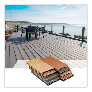 Grano de madera 3D que graba el suelo al aire libre WPC Co-Extrusion Decking compuesto de plástico de madera - Product Image 1
