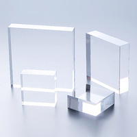 Bloc de présentation en acrylique massif transparent, cube en lucite, présentoir à bijoux, support de produits pour la vente au détail, accessoire de photographie, socle