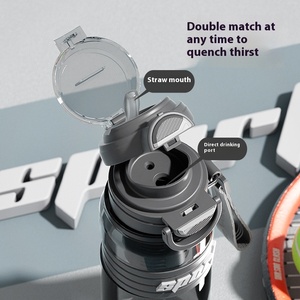 Grande capacité double boisson tasse en plastique poignée d'été nouvelle <span class=keywords><strong>bouteille</strong></span> d'eau Portable de sport de cyclisme en plein air pour les visites d'été pour - Product Image 2