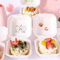 Boîte en papier écologique pour l'emballage alimentaire, boîte à clapet compostable en bagasse de canne à sucre, boîte à sandwich, boîte à hamburger, boîte à déjeuner