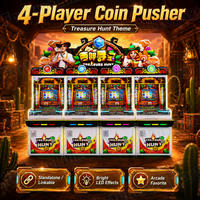 Machine de pousse-pièces thème Western Cowboy, très rentable, 4 joueurs, pour centre de divertissement