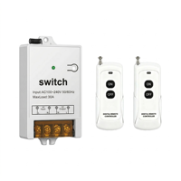 Interrupteur à distance sans fil RF 433 MHz 30A 500m AC 110V/220V/240V Idéal pour le contrôle de l'éclairage de chantier haute puissance
