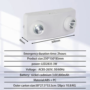 Tuoming Modern Hotel Fire Led Emergency Lamp Rechargeable Spotlights FIRE Emergency <b>Lights</b> - Product Image 2