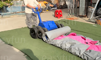 Machine à enrouler commerciale haut de gamme certifiée CE 600 kg pour structures gonflables d'extérieur et divertissements à vendre – Rouleau gonflable mobile