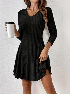 Robe pour femmes YSJ-Y0, version européenne et américaine, automne et hiver, robe à manches longues tendance - Product Image 5