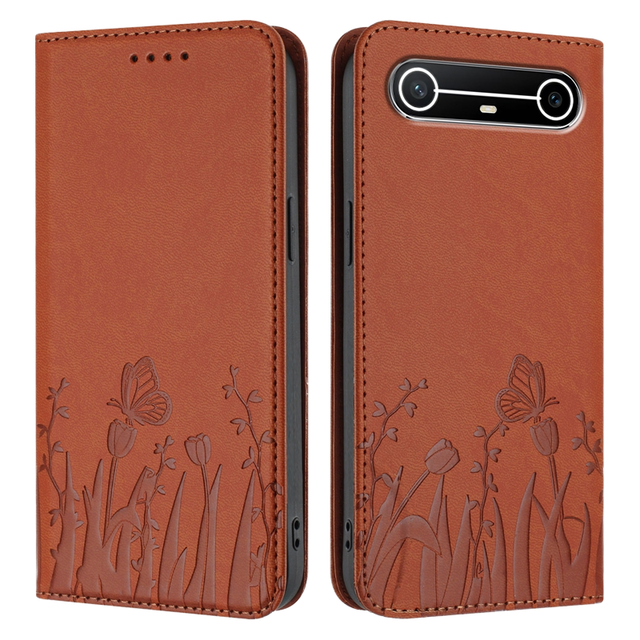 Flower Butterfly Magnetic Wallet Leather Case for Tecno Camon 50 Spark Go 3 2025 POP 20 Pova Slirm 5G 7 Pro Ultra Curve Cover